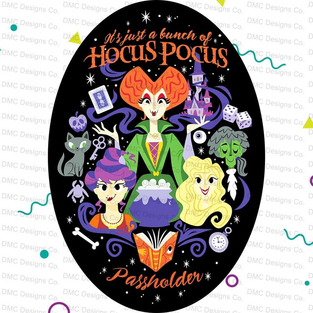 Hocus Pocus Sanderson Sisters AP Annual Passholder Oval Car or Fridge Magnet